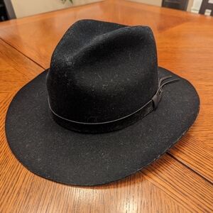 Black wool Stetson cowboy hat